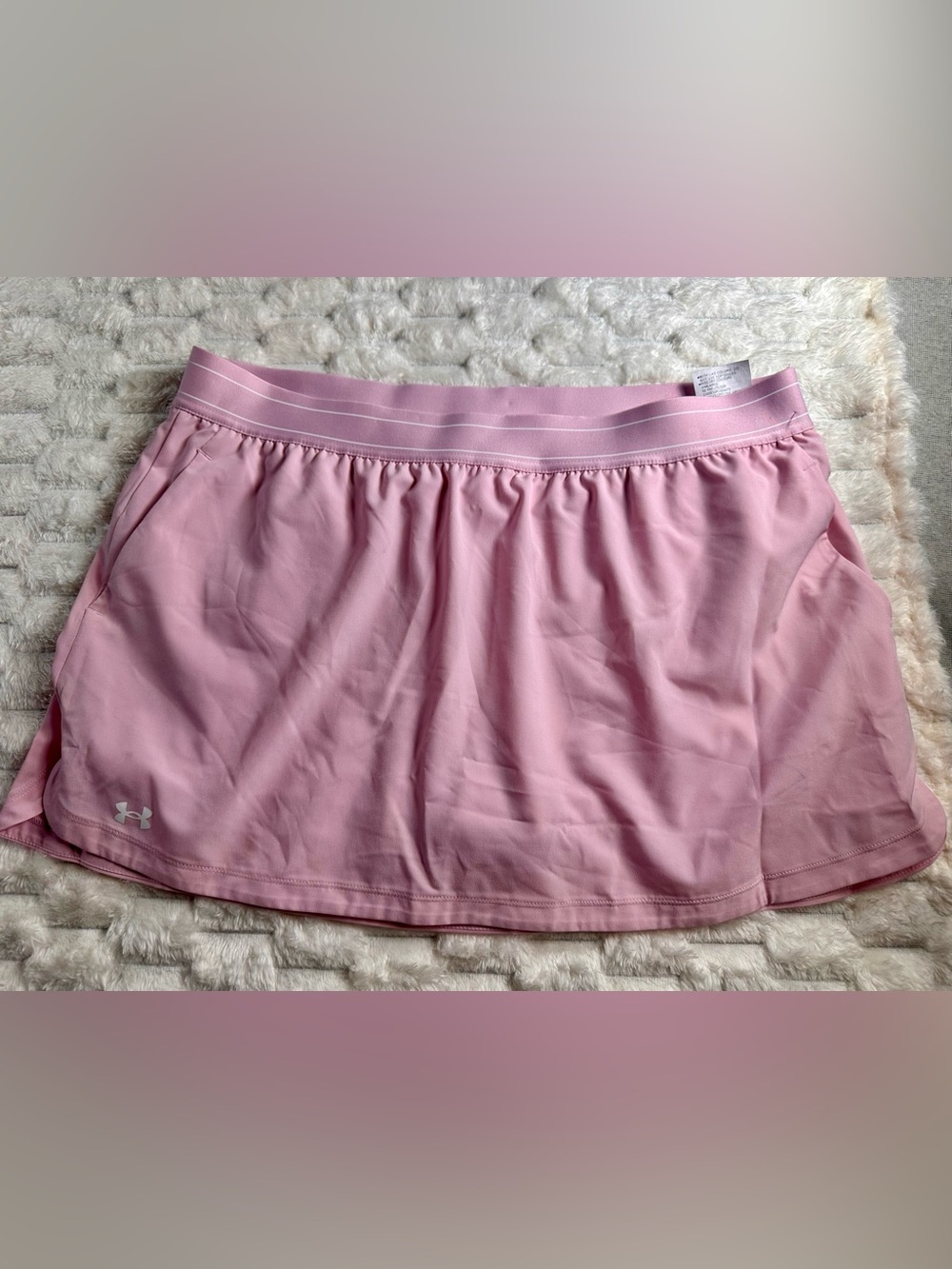 Under Armour Light Pink Athletic Skirt NWT! Pockets and shorts underneath!
